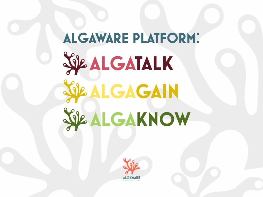 Algaware platform: AlgaKnow, AlgaGain, AlgaTalk
